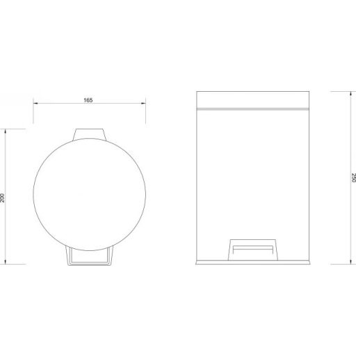 MINOTTI szemetes 3L kerek forma, króm