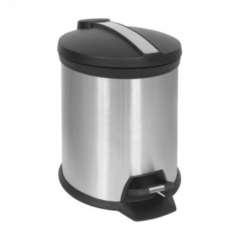 MINOTTI szemetes 5L kerek forma, króm-fekete