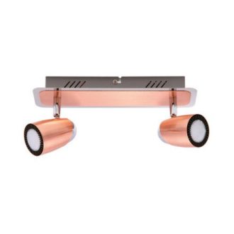   Strühm RUDA LED 2 Mennyezeti Lámpa – Állítható Réz/Króm Spotlámpa (12W, 980lm, 3000K)