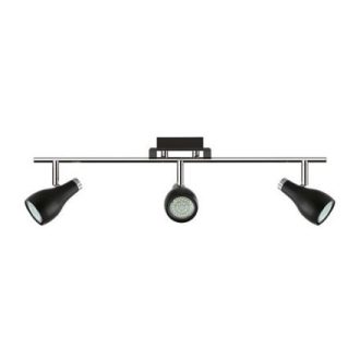   Strühm KINGA 3 Mennyezeti Spotlámpa – Fekete/Króm GU10 Foglalattal (3x4W LED Tartozék)