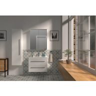   LineART PRIMA ART 80 Mosdós alsószekrény – 80 cm | Magasfényű Fehér, Nedvességálló