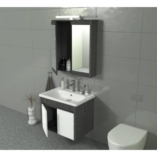 LineART TERA 65 Mosdós alsószekrény – 65 cm | Szürke-Fehér, Nedvességálló