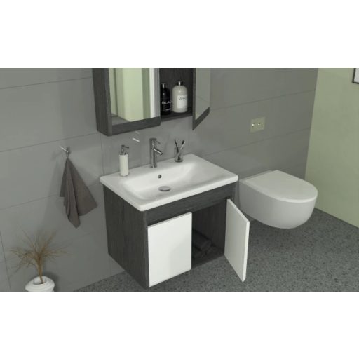 LineART TERA 65 Mosdós alsószekrény – 65 cm | Szürke-Fehér, Nedvességálló