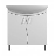   PinoArt SIRIS 75S Mosdós Szekrény – Magasfényű Fehér – Soft-Close – Nedvességálló, 75 cm