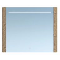   GRACE Art 85 LED-es fürdőszobai tükör fa kerettel – 85x69 cm