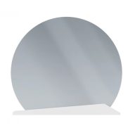   KOREKT Art 80 Íves fürdőszobai tükör polccal és LED világítással – 80x70 cm
