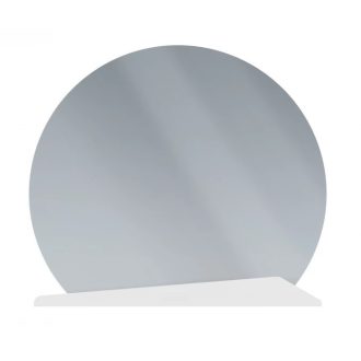   KOREKT Art 80 Íves fürdőszobai tükör polccal és LED világítással – 80x70 cm
