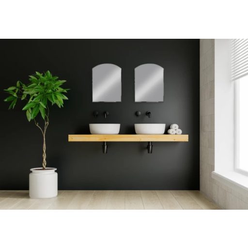 MINOTTI Felül íves fürdőszobai tükör – 60x45 cm