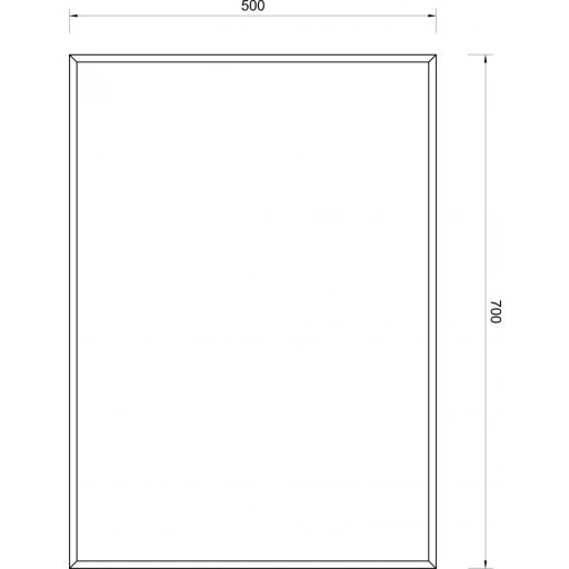 MINOTTI Fazettázott téglalap alakú fürdőszobai tükör – 50x70 cm