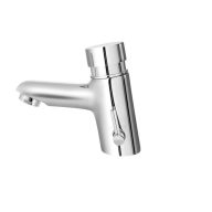   MINOTTI nyomógombos mosdócsap egyenes kifolyóval, meleg-hideg vizes