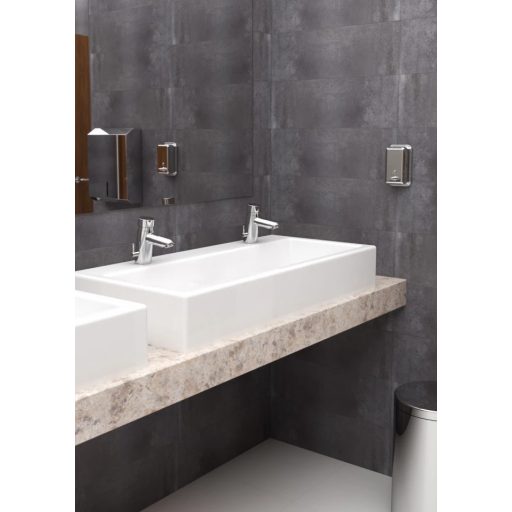 MINOTTI nyomógombos mosdócsap egyenes kifolyóval, meleg-hideg vizes