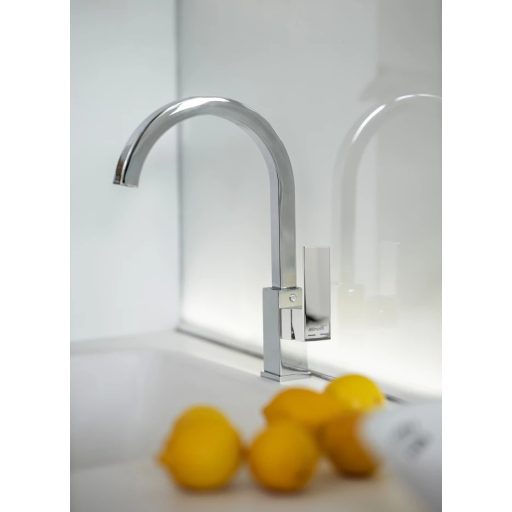 MINOTTI Quadra hattyúnyakú konyhai csaptelep, 333,5x198,3 mm, króm