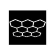   Hexagon SET 8-as moduláris LED lámpa rendszer 280W – Professzionális hatszögletű világítás, 33600lm, 237x229cm