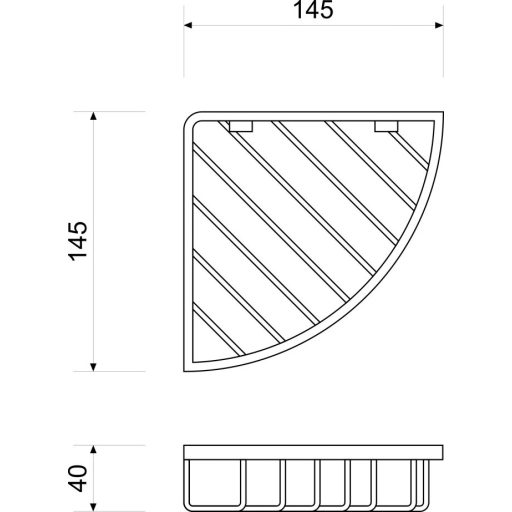 MINOTTI fém szappantartó, sarok, króm