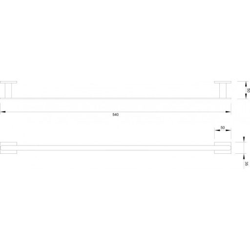MINOTTI 20700 standard törölközőtartó, matt fekete