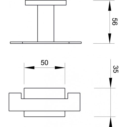 MINOTTI 20700 fürdőszobai akasztó, matt fekete