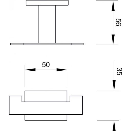 MINOTTI 20700 fürdőszobai akasztó, króm