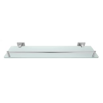   MINOTTI 20700 fürdőszobai üvegpolc, fehér üveg, króm keret