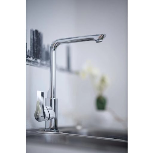 MINOTTI Stela modern hattyúnyakú mosogató csaptelep, 298x220 mm, króm