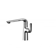   MINOTTI Stela modern hattyúnyakú konyhai csaptelep, 230x270 mm, króm