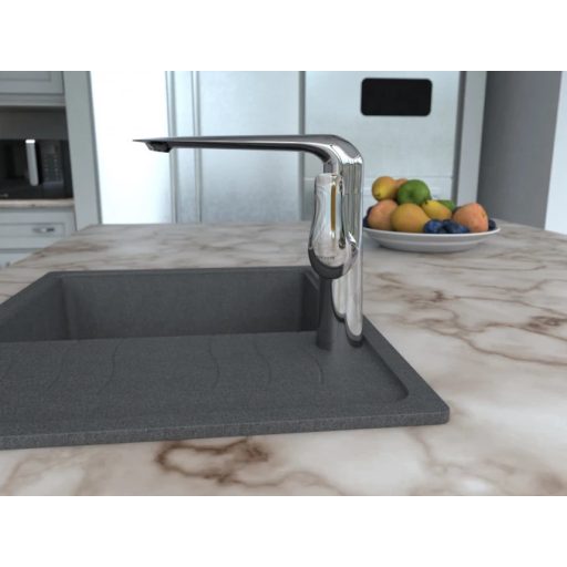 MINOTTI Stela modern hattyúnyakú konyhai csaptelep, 230x270 mm, króm