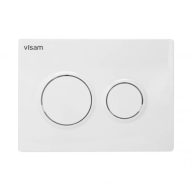 VISAM Olimpos nyomógombos öblítőlap 225x165x12 mm fehér