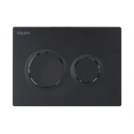   VISAM Olimpos nyomógombos öblítőlap 225x165x12 mm matt fekete