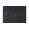 VISAM Olimpos nyomógombos öblítőlap 225x165x12 mm matt fekete