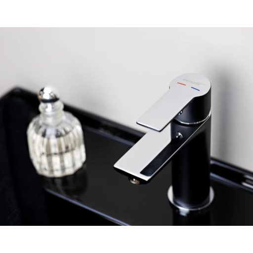 MINOTTI STELA Mosdó csaptelep fekete / króm, POP-UP nélkül