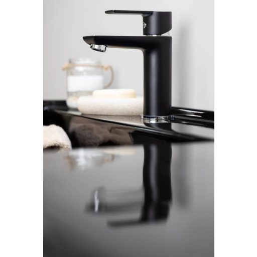 MINOTTI STELA Mosdó csaptelep fekete / króm, POP-UP nélkül