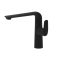 MINOTTI Stela modern hattyúnyakú konyhai csaptelep, 230x270 mm, matt fekete