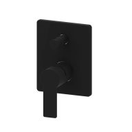   MINOTTI STELA Matt Fekete Beépíthető Kád/Zuhany Csaptelep Előlap Váltóval 