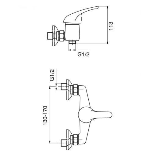 MINOTTI EKONOMIK Zuhany csaptelep 