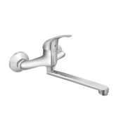   Fali konyhai mosogató csaptelep – Minotti Ekonomik 3115-L – Króm, hosszú kifolyócsővel