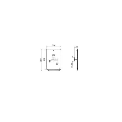 VITRA Akadálymentesített dönthető fürdőszobai tükör – 50x75 cmm