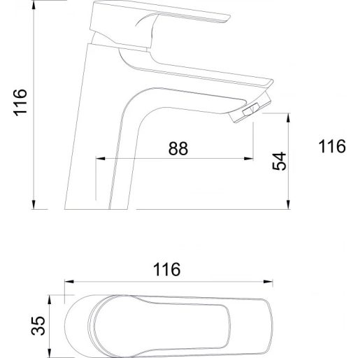 MINOTTI LUNA Hidegvizes mosdócsaptelep 