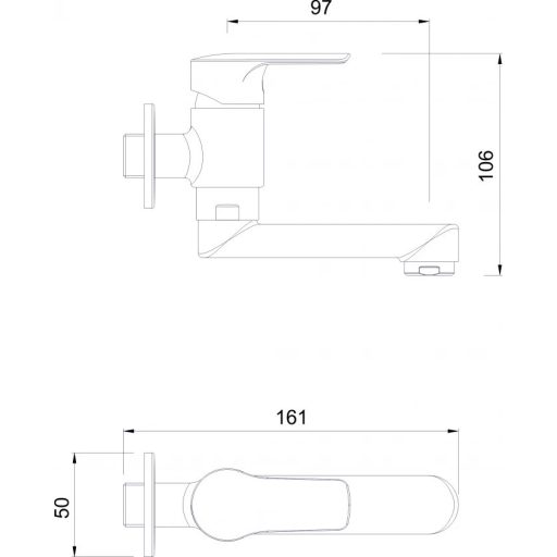 MINOTTI PRIMA Fali hidegvizes mosdó csaptelep 