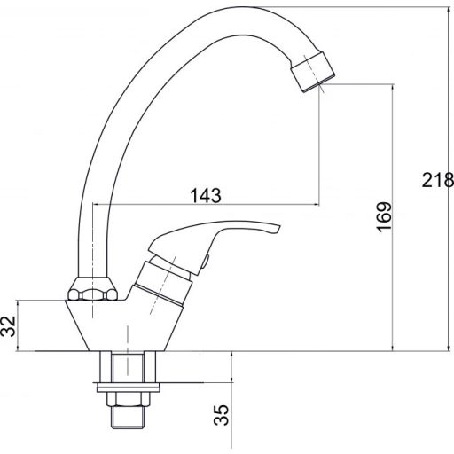 MINOTTI Egykaros csap hideg vízre
