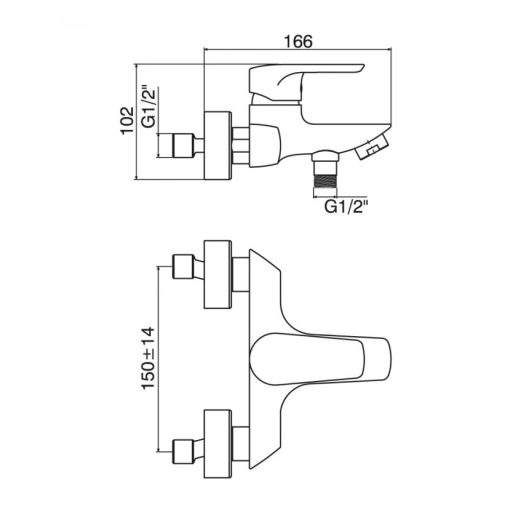 MINOTTI PRIMA Kádcsaptelep  alsó váltóval