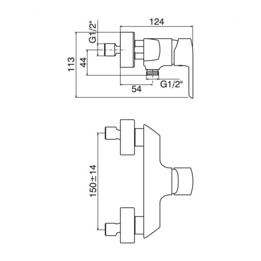 MINOTTI PRIMA Zuhany csaptelep