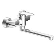   Fali konyhai mosogató csaptelep – Minotti Prima 4115-L – Króm, hosszú kifolyócsővel