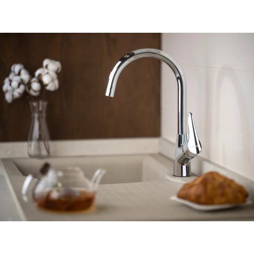 Minotti Prima 3 Csöves Magasított Konyhai Csaptelep – Alacsony Nyomású Megoldás Bojlerhez (4501-3)