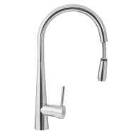   MINOTTI Prima hattyúnyakú mosogató csaptelep kihúzható zuhanyfejjel, 416x237 mm, króm