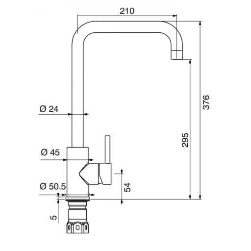 Minotti 4557 S/S Modern Konyhai Mosogató Csaptelep – Elegáns Rozsdamentes Acél Megjelenés (4555)