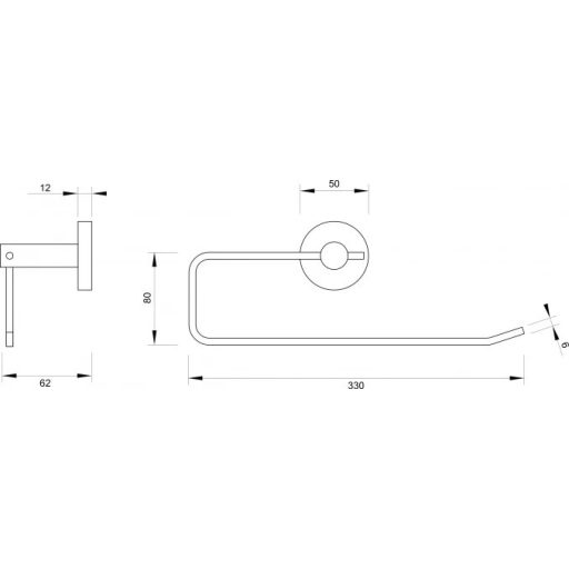 MINOTTI 50700 330 x 80 x 62 mm konyhai papírtörlőtartó – Króm