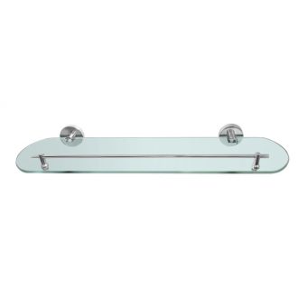 Minotti 50700 kerekített üvegpolc, króm
