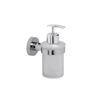   MINOTTI 50700 fali folyékony szappanadagoló, króm, matt üveg tartállyal