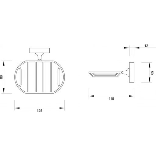 MINOTTI 50700 szappantartó, fém, króm