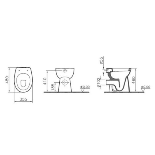 VITRA CONFORMA akadálymentesített WC szett beépítéshez