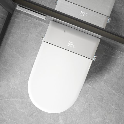 T9026 Fali (függesztett) Monoblokk okos WC – Fényes fehér, beépített víztartállyal és bidé funkcióval